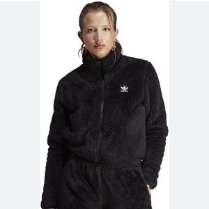 Essentials Teddy slim zip up top